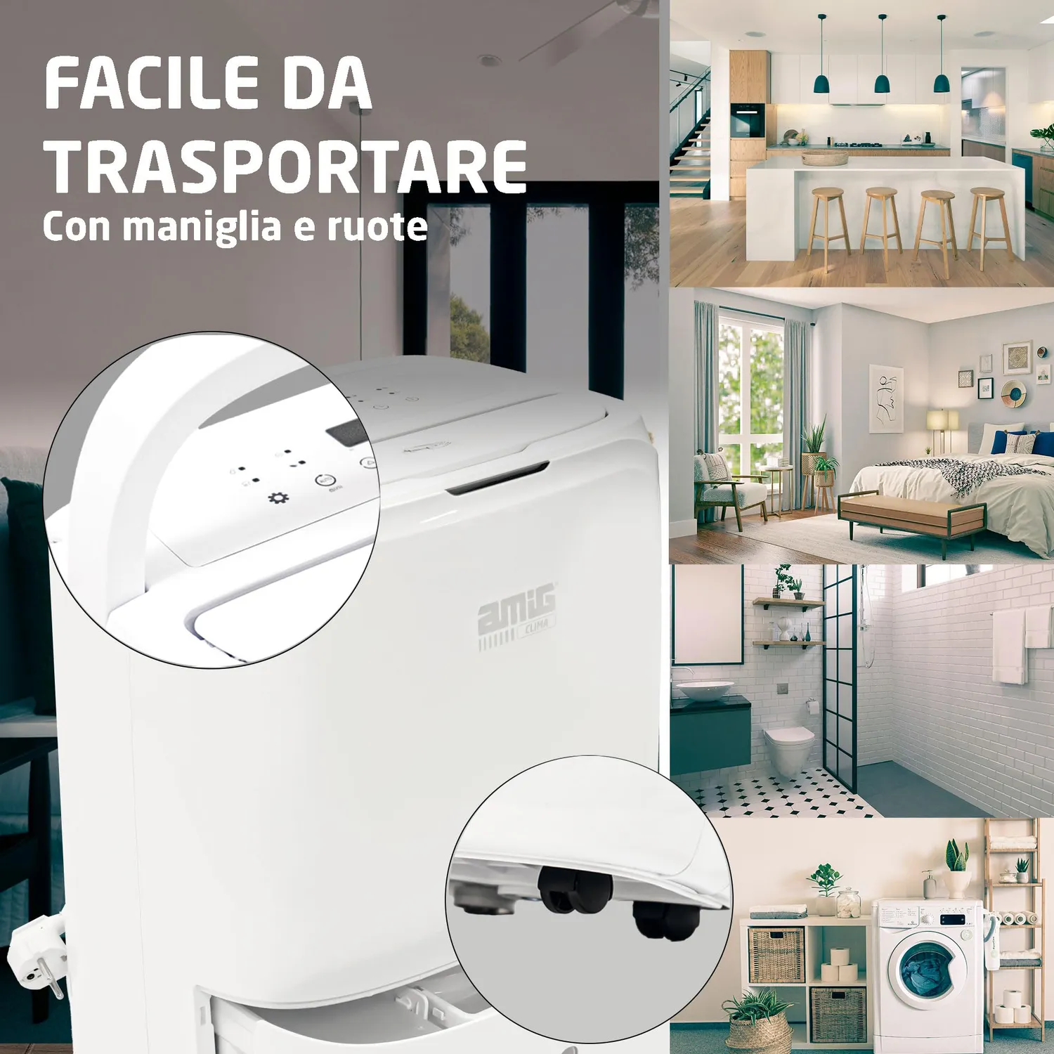 Amig Mist deumidificatore 20 L serbatoio 6,5 L 45 dB