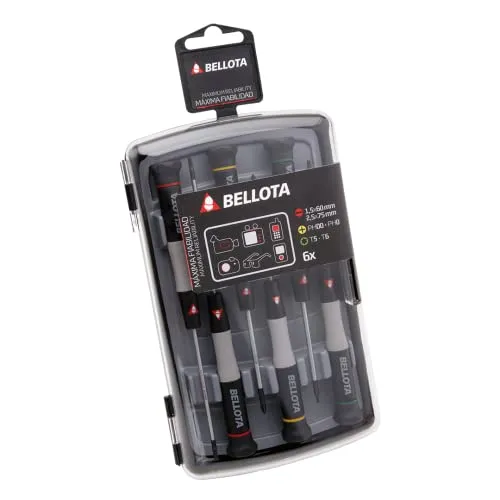 Bellota Set Cacciaviti Precisione 6 Pezzi Bimateriale
