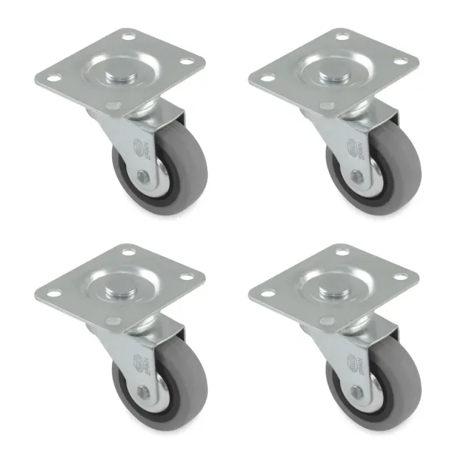 Amig Ruote Mobili Gomma Ø60mm Set 4pz 35kg Senza Freno