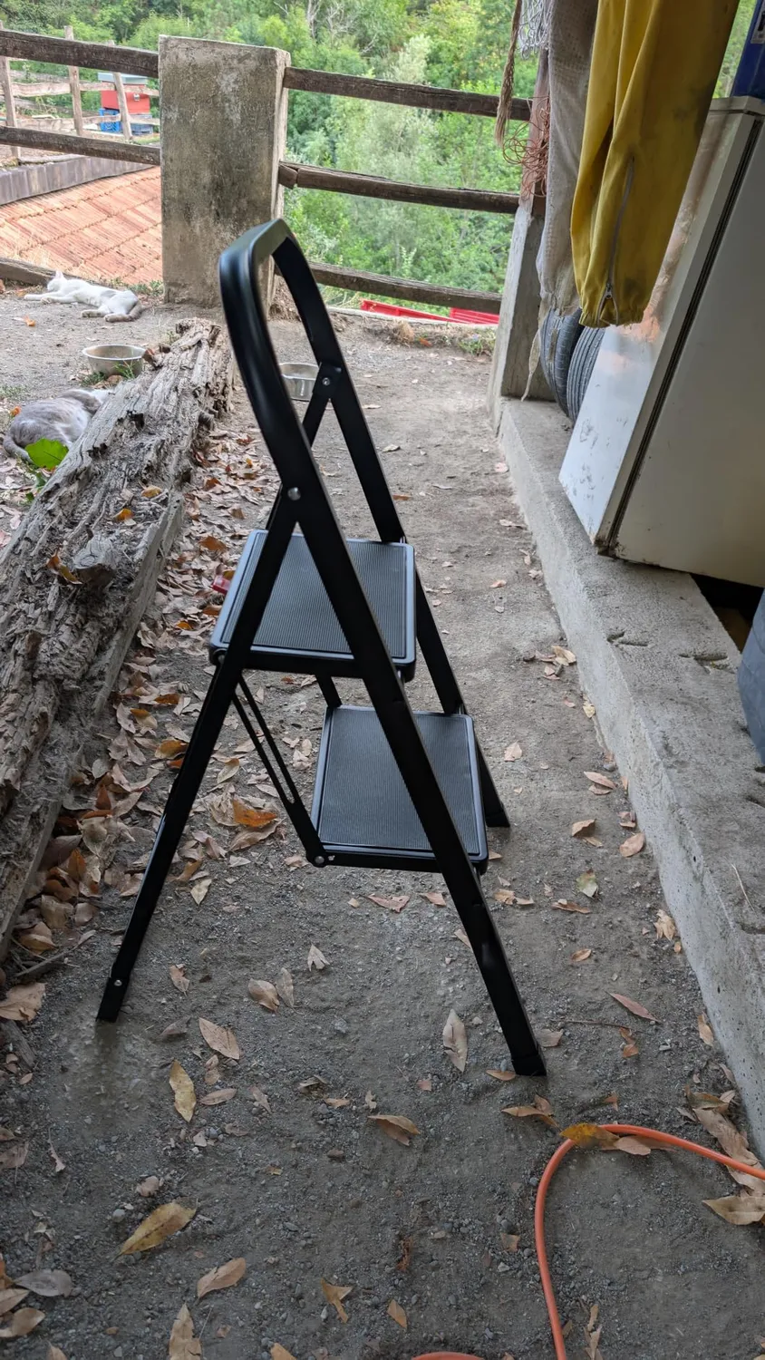 Amig scala pieghevole 2 gradini acciaio bianca 150 kg