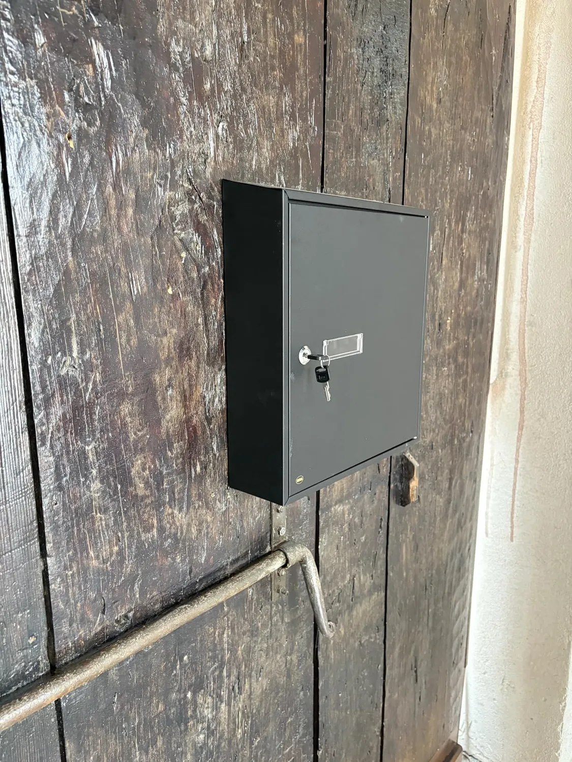 Amig cassetta postale nera acciaio 40x36x10 cm