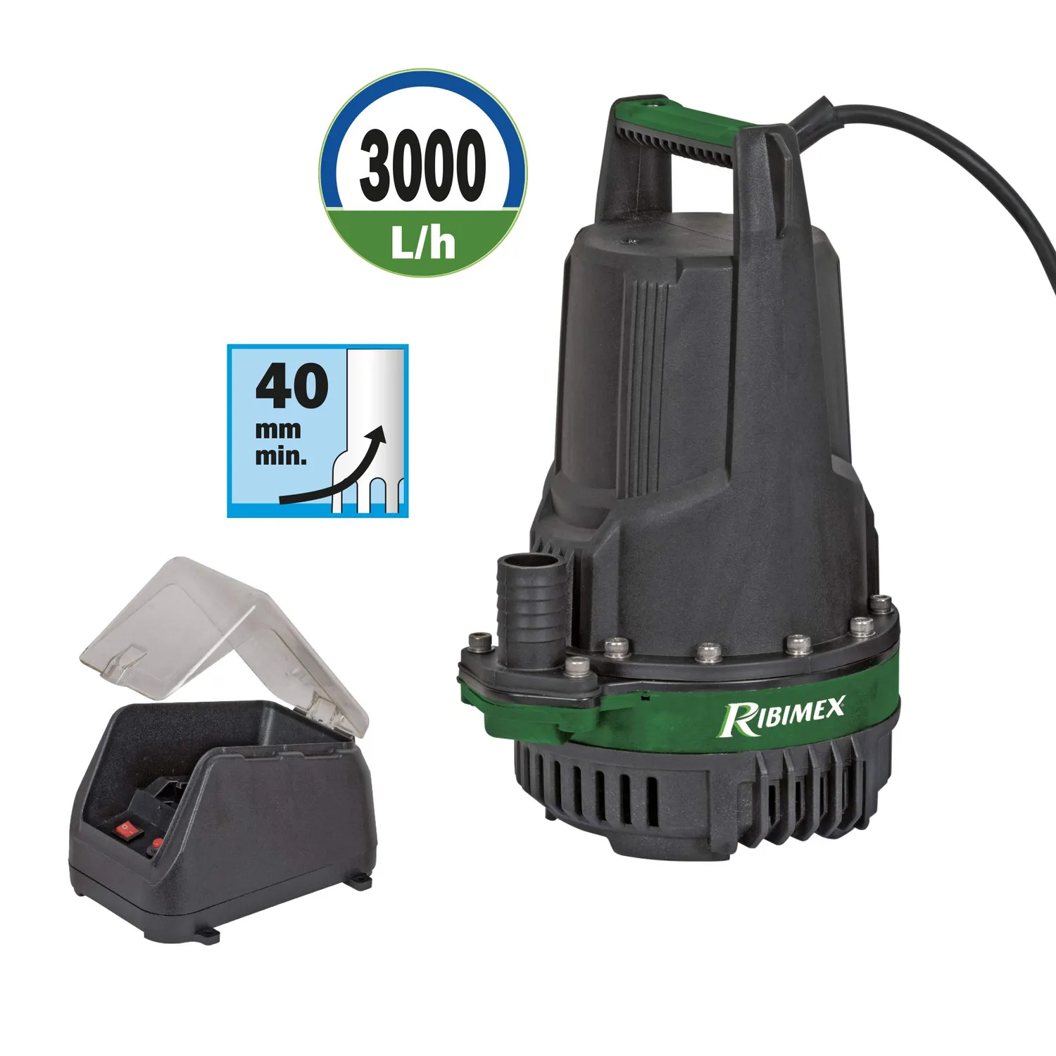 Ribimex R-BAT20 PRBAT20/PVCSB pompa sommersa 20V senza batteria