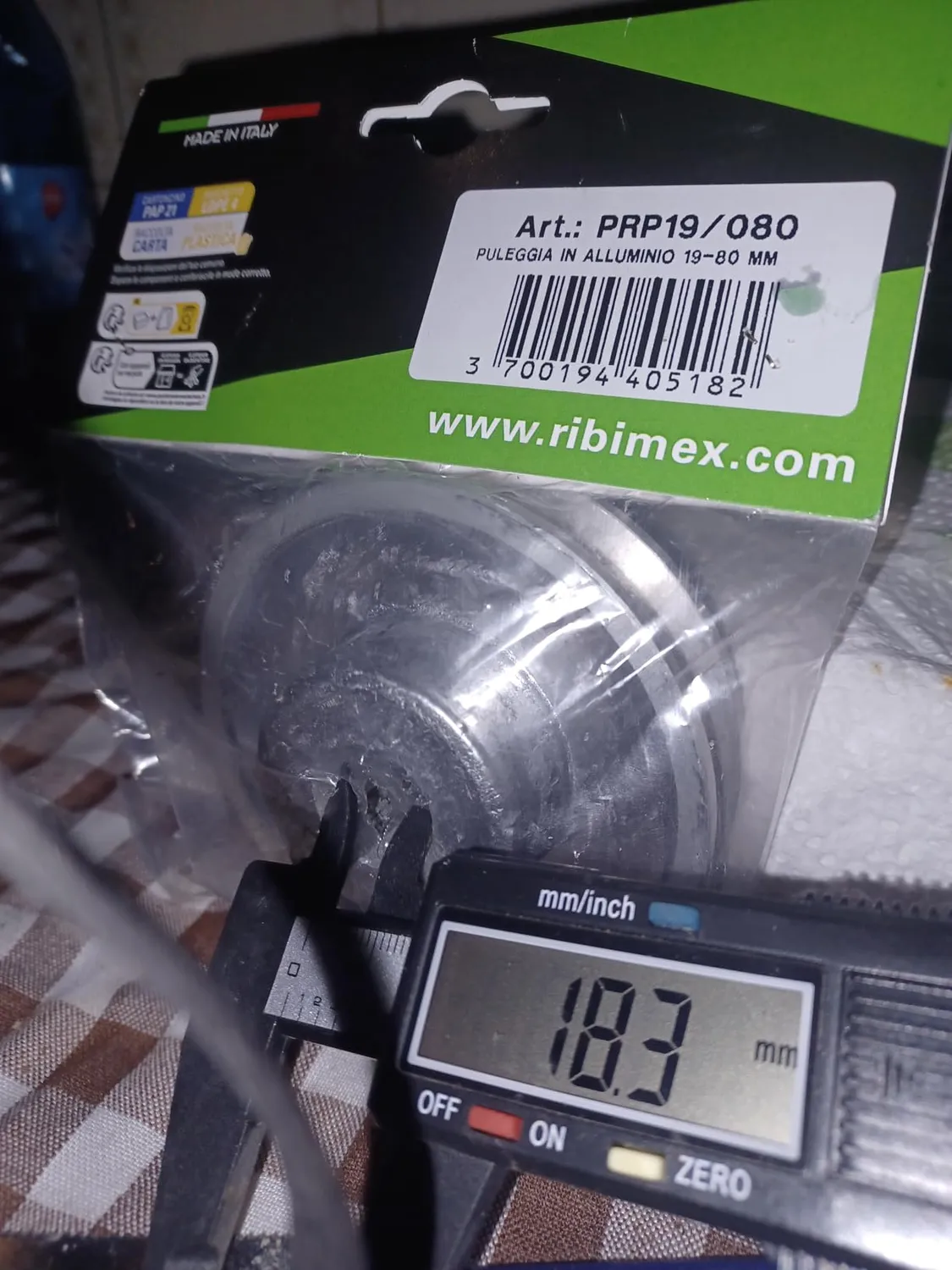 Ribimex PRP19/080 puleggia in alluminio 19-80 mm