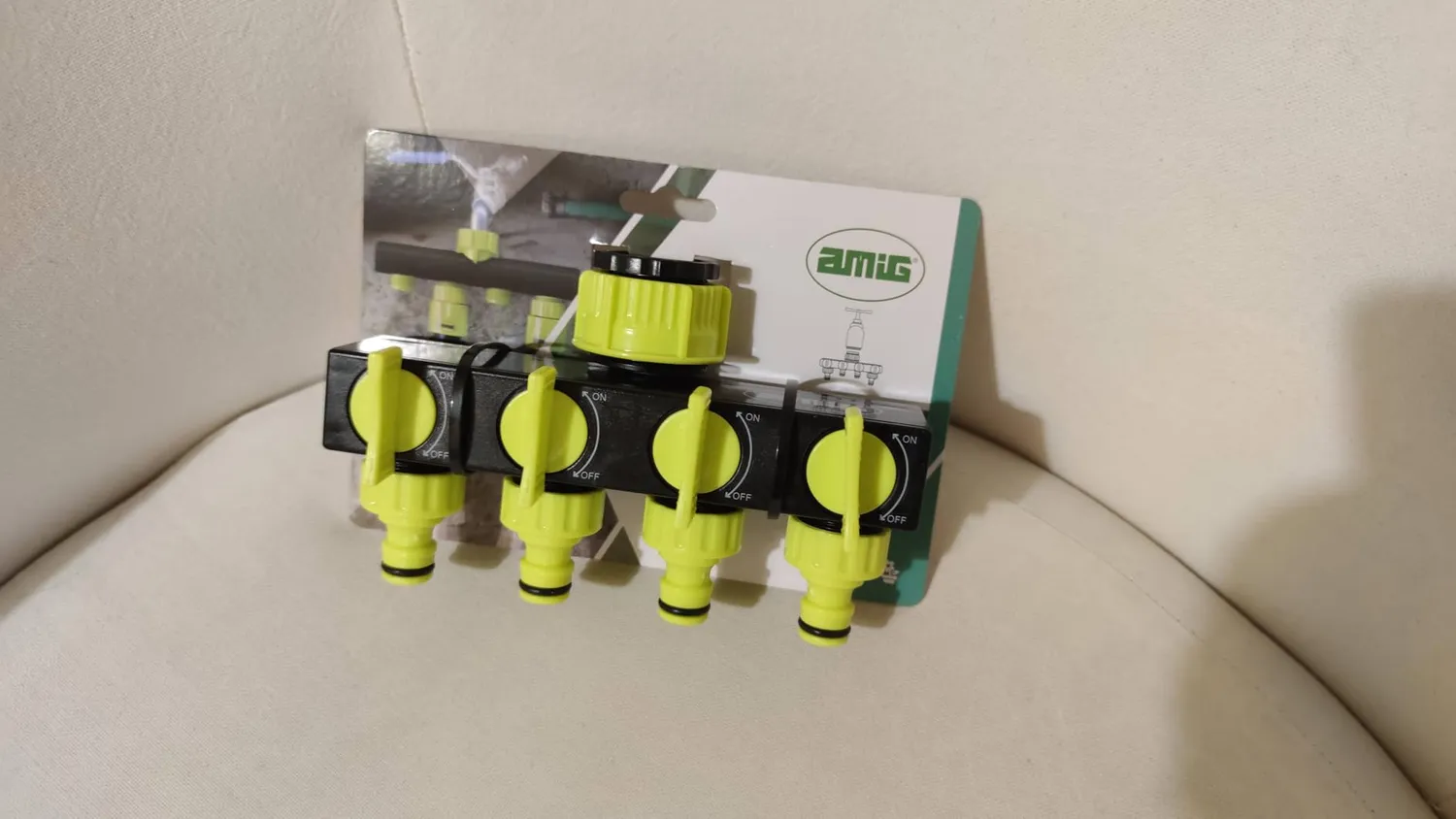 Amig Sdoppiatore Rubinetto 4 Vie 1"-3/4" Verde Pistacchio
