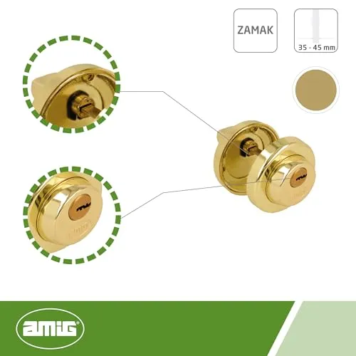 Amig 46R-KD nottolino privacy dorato Ø52 mm 3 chiavi