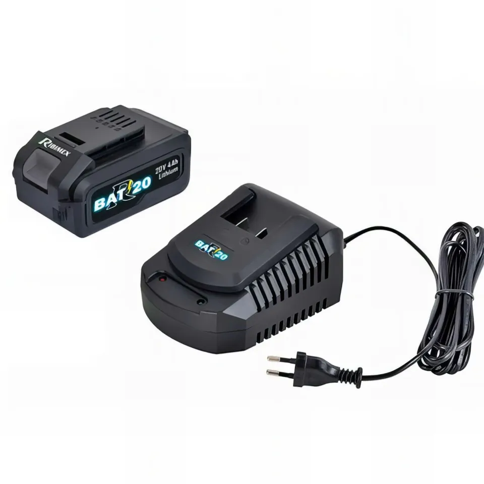 Ribimex RBAT20 PRBAT20/KIT4 Kit Batteria 20V 4Ah Caricabatterie