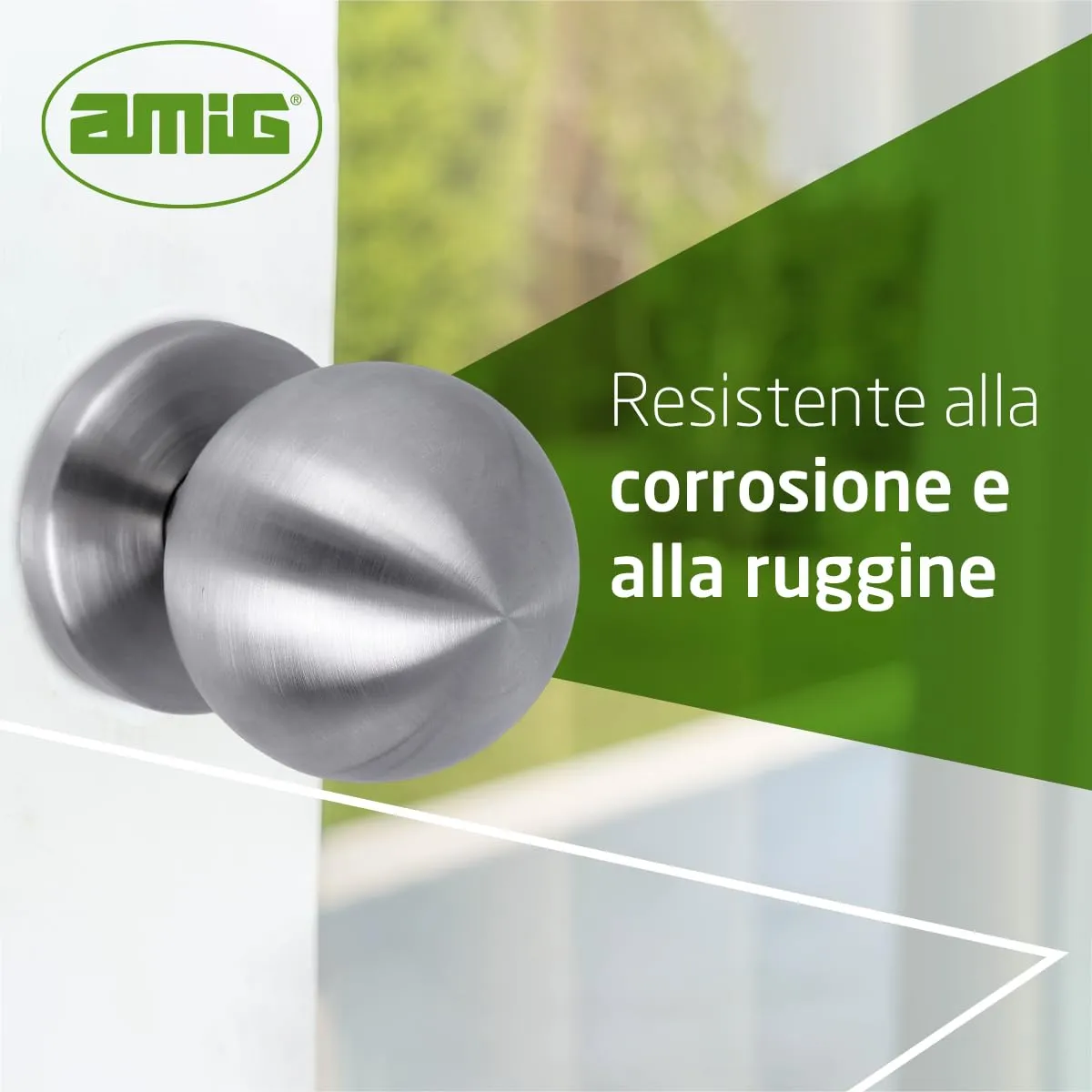 Amig Pomello Porta Acciaio Inox Ø70 mm Nero Opaco