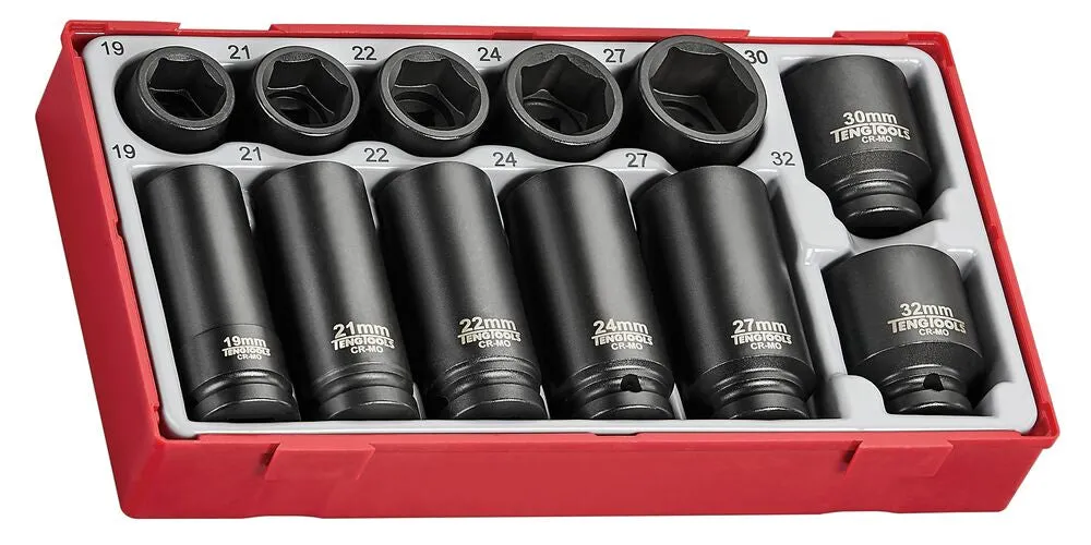 TengTools TT1 Set bussole a impatto 1/2" 14 pezzi Cr-Mo