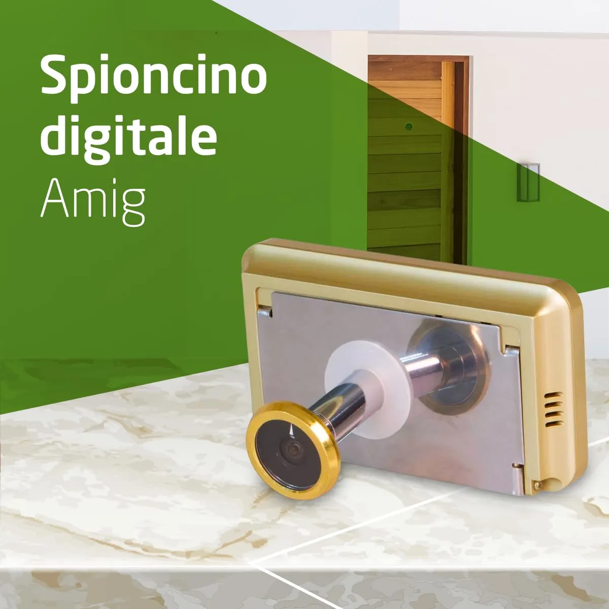Amig Spioncino Digitale 4" Oro 160° LCD