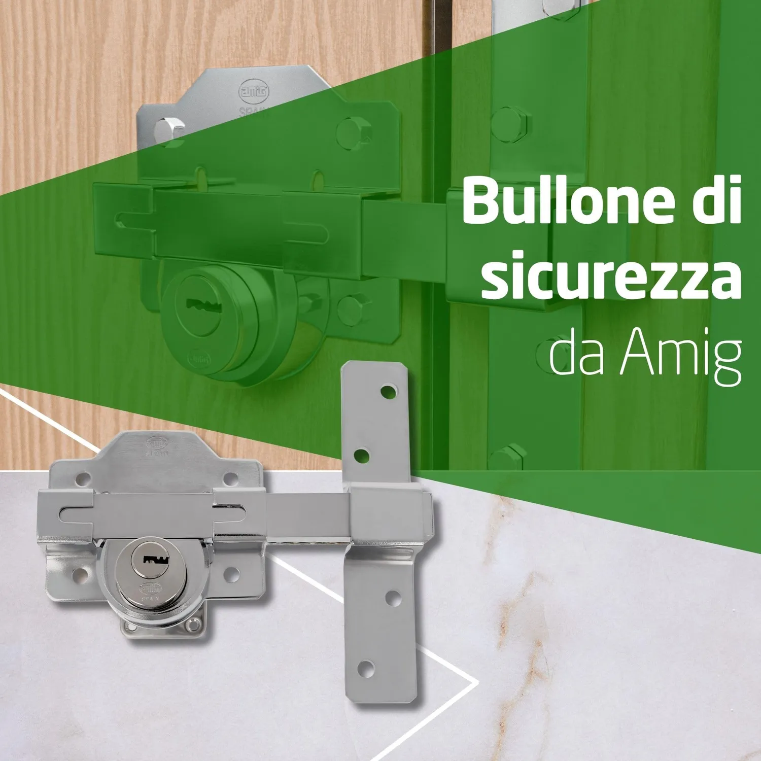 Amig Mod. 4 catenaccio sicurezza 88x153 mm cromato lucido