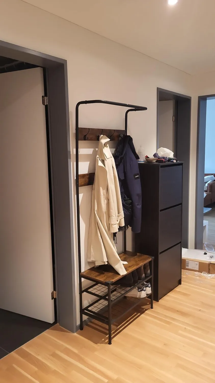 Amig Lukien appendiabiti con scarpiera 183 cm nero marrone
