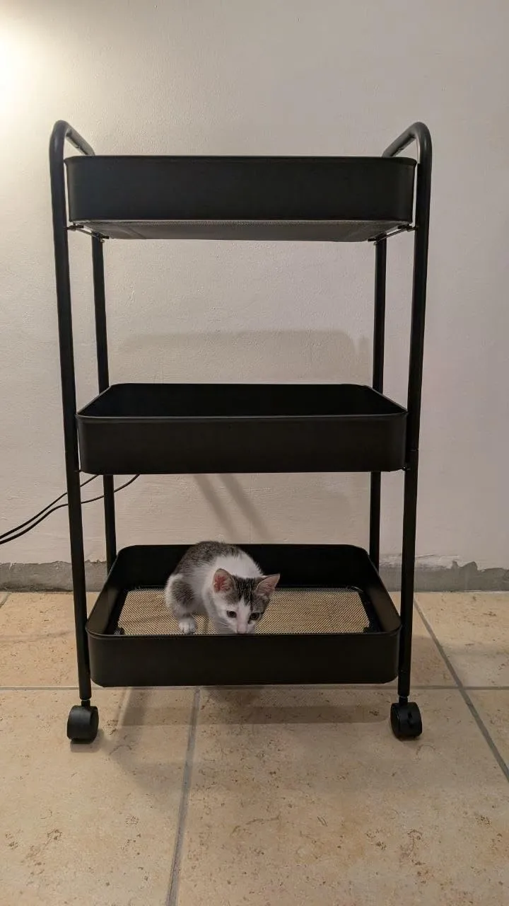 Amig Klipsa carrello cucina bianco 3 ripiani