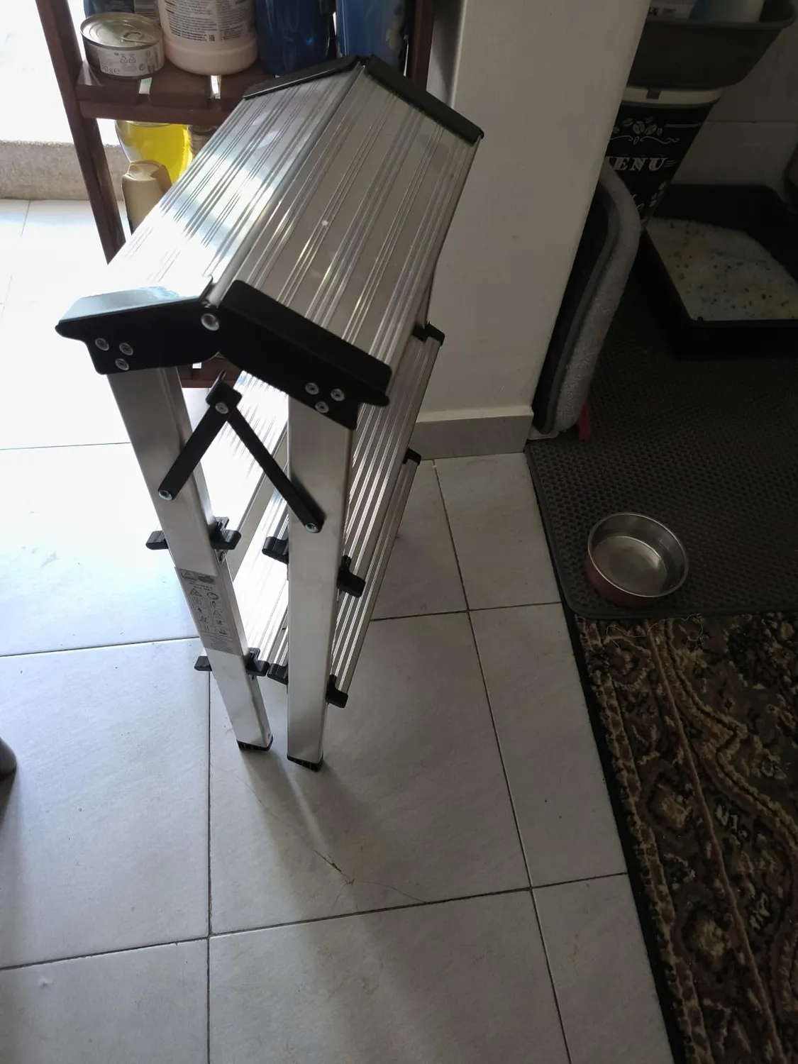 Amig sgabello pieghevole alluminio 2 gradini 39x44 cm
