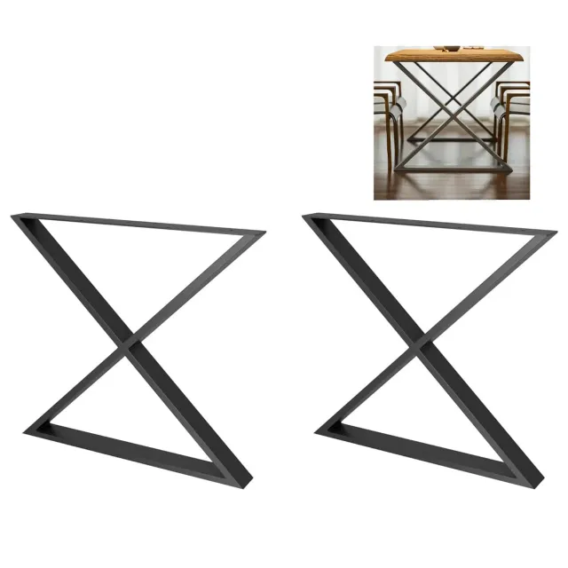 Amig 2400 gambe tavolo acciaio set 2 nere 71x78 cm