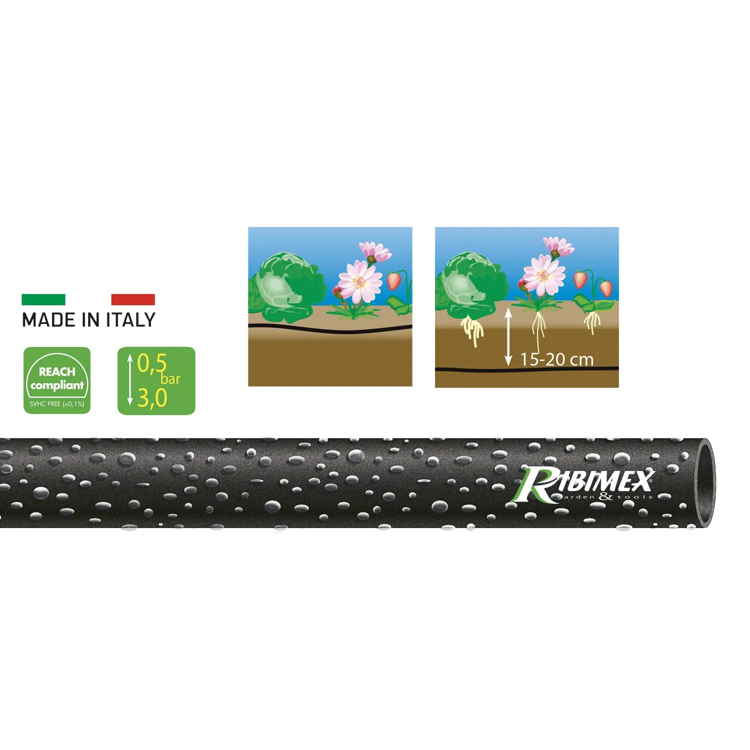 Ribimex TubìDrop tubo poroso irrigazione 100 m microforato