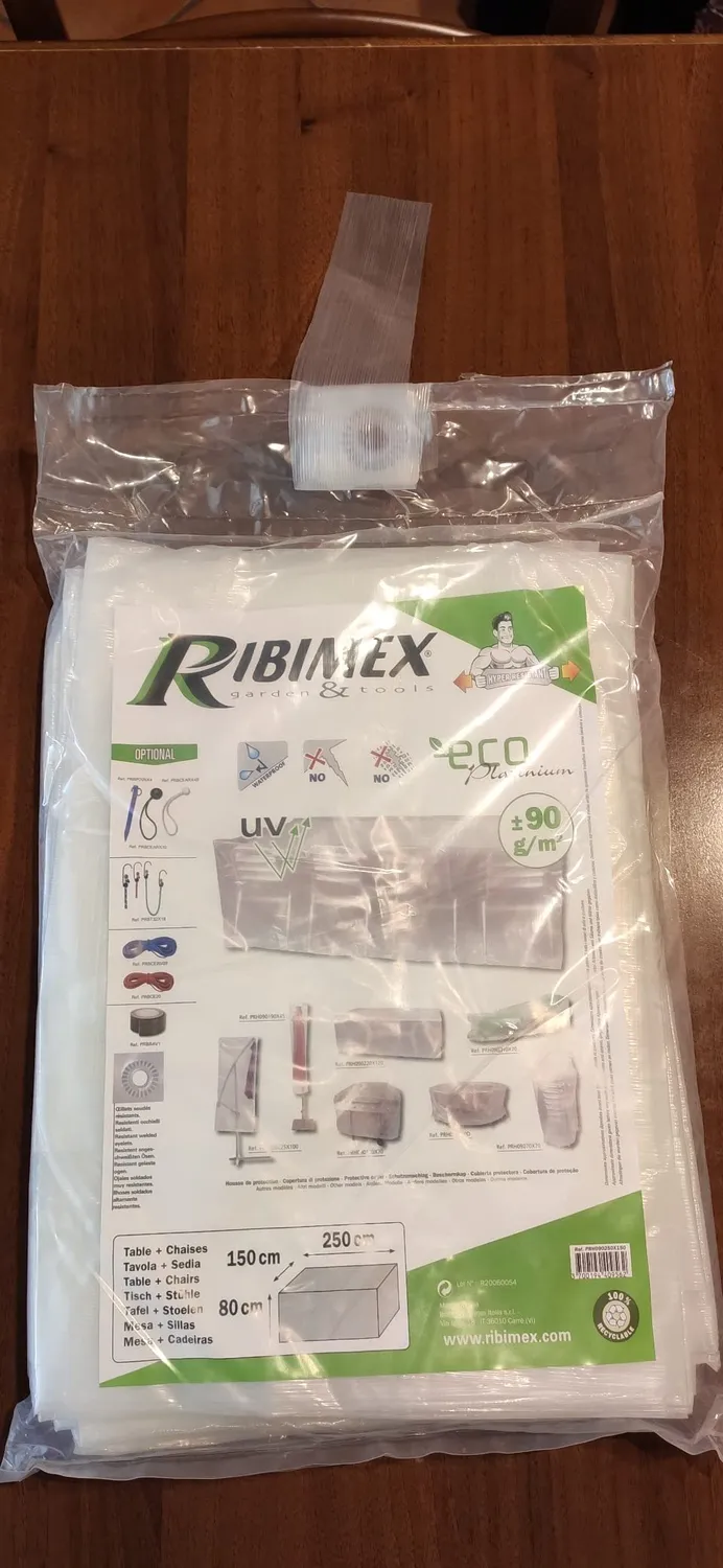Ribiland-Ribimex copertura tavolo esterno 250x150x80 impermeabile