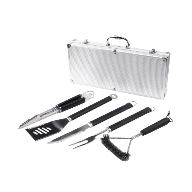 Amig AM01 set utensili barbecue 5 pezzi acciaio inox