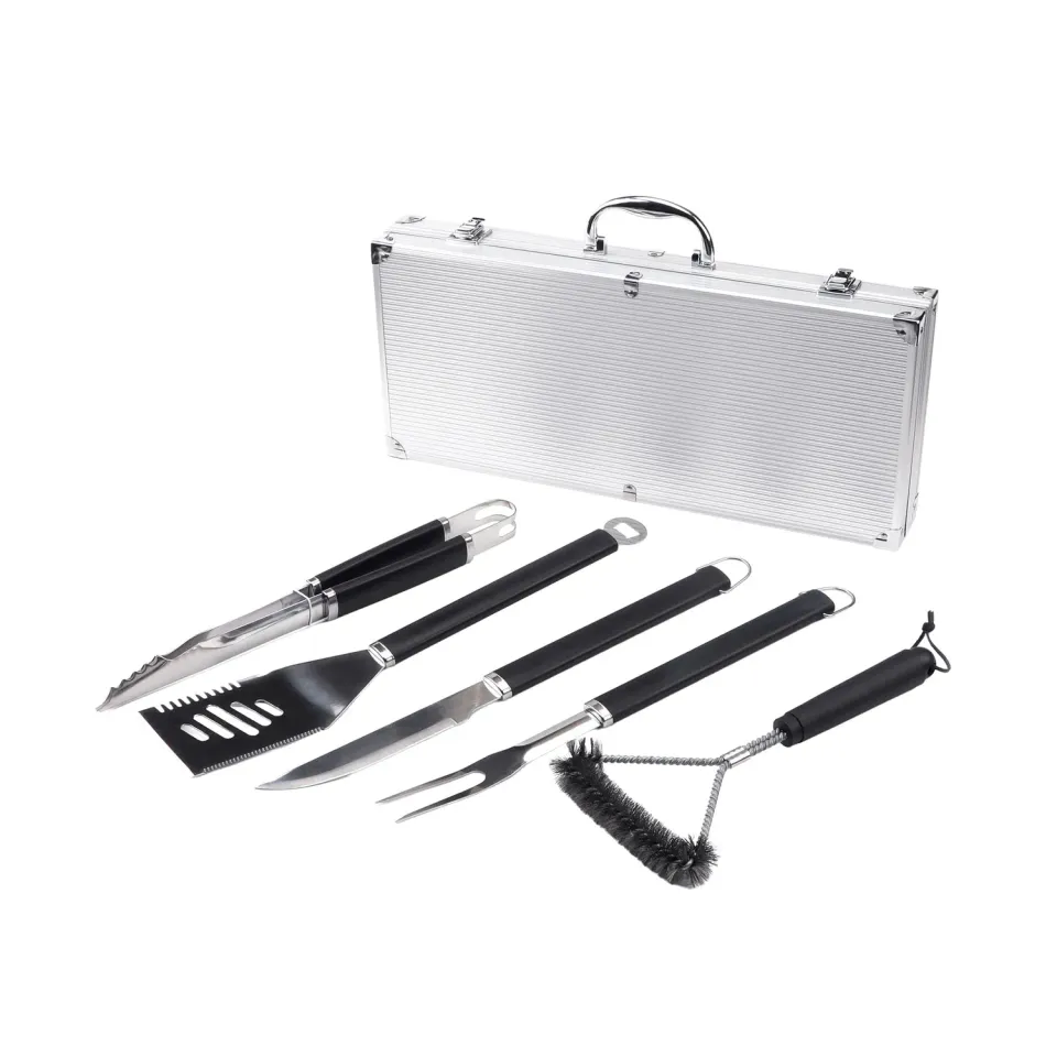 Amig AM01 set utensili barbecue 5 pezzi acciaio inox