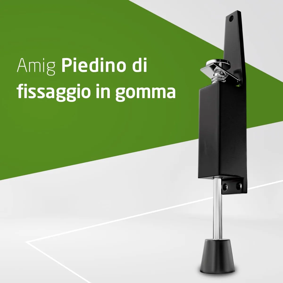 Amig Mod.11 Fermaporta a Pedale Nero 165 mm