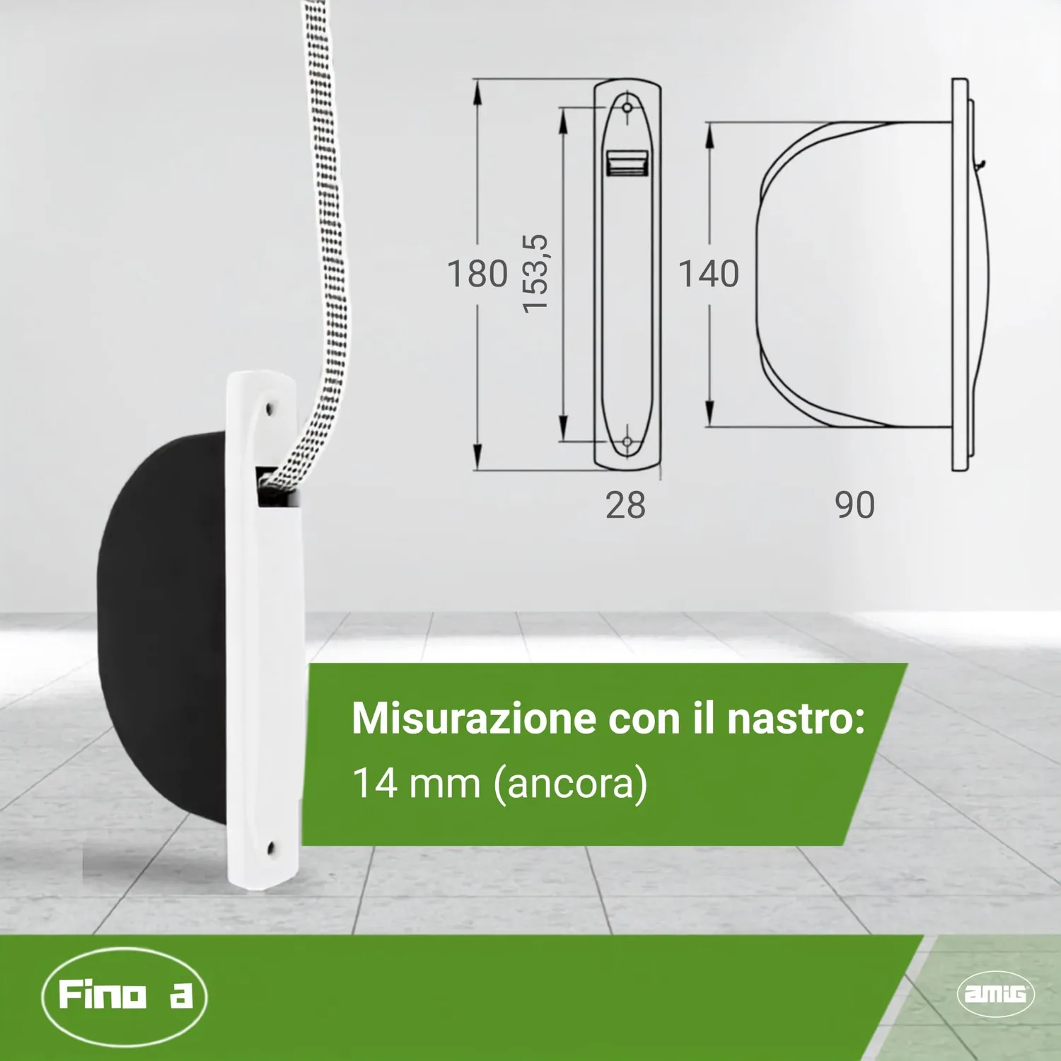 Amig avvolgitore tapparella incasso PVC 14 mm