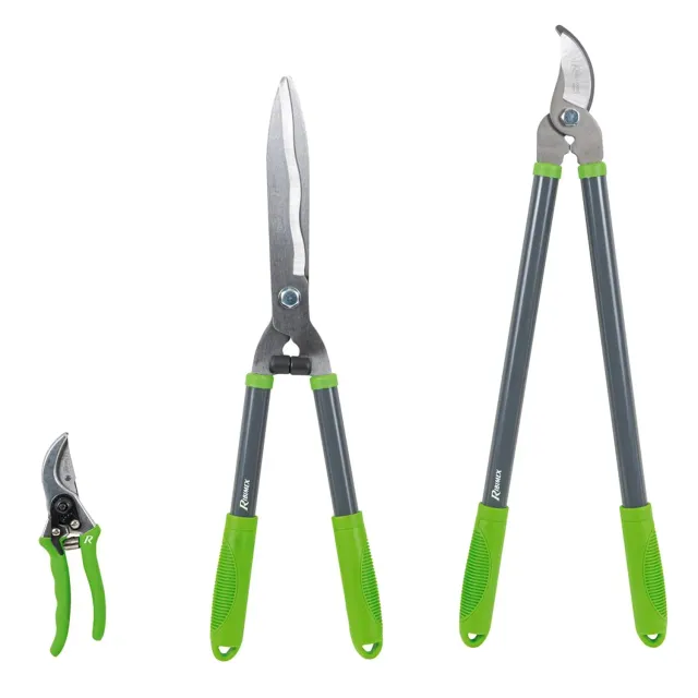 Ribimex PRSMCHBX3 set 3 attrezzi taglio impugnatura PVC