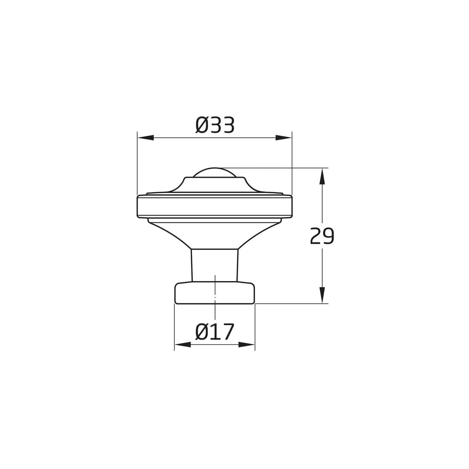 Amig 810 pomello mobili bianco Ø33 mm 2 pezzi zamak