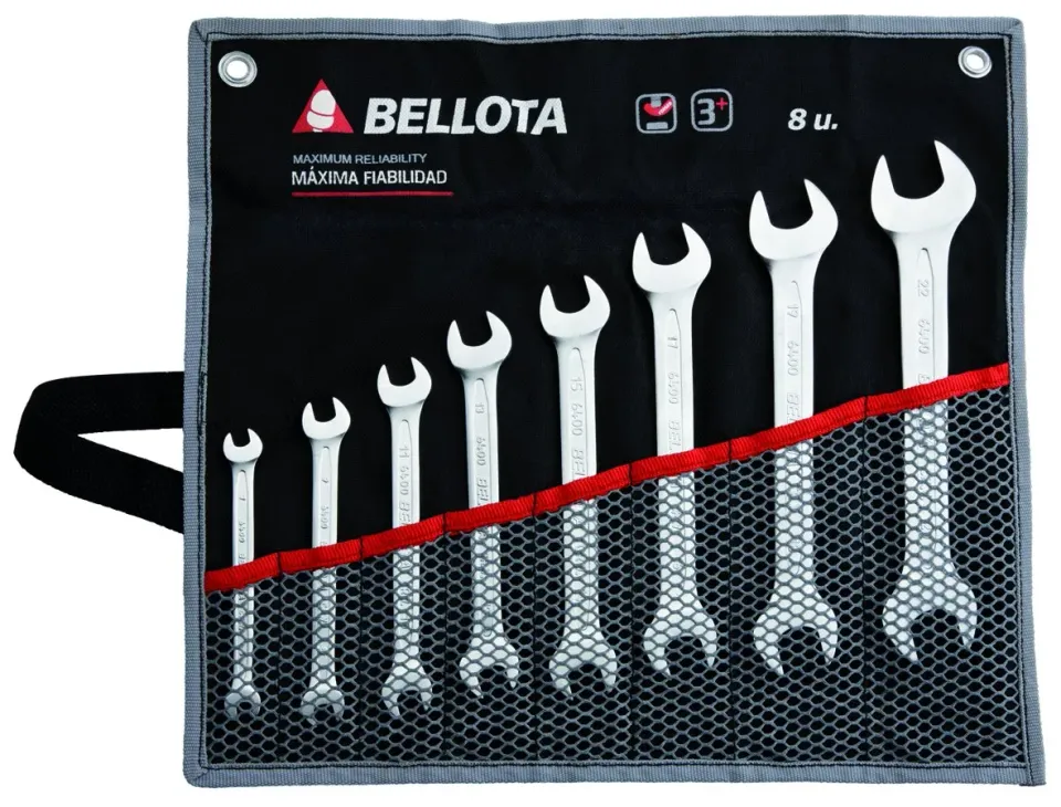 Bellota set 8 chiavi fisse cromo vanadio custodia nylon