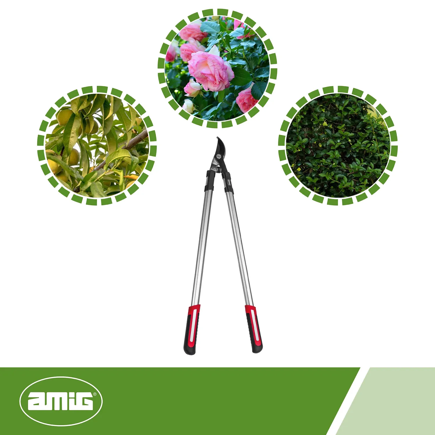Amig cesoia a due mani bypass 80 cm taglio 38 mm teflon
