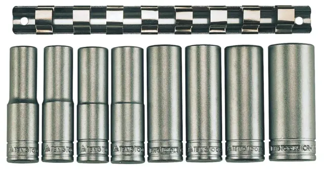 TengTools set 8 bussole lunghe 1/2" esagonali con guida