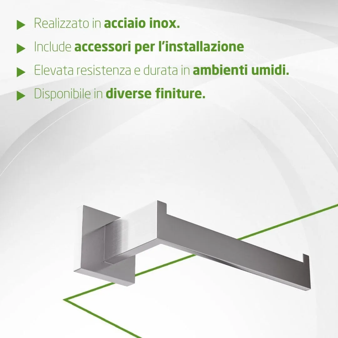 Amig Isla-3 Portarotolo Carta Igienica Argento Opaco