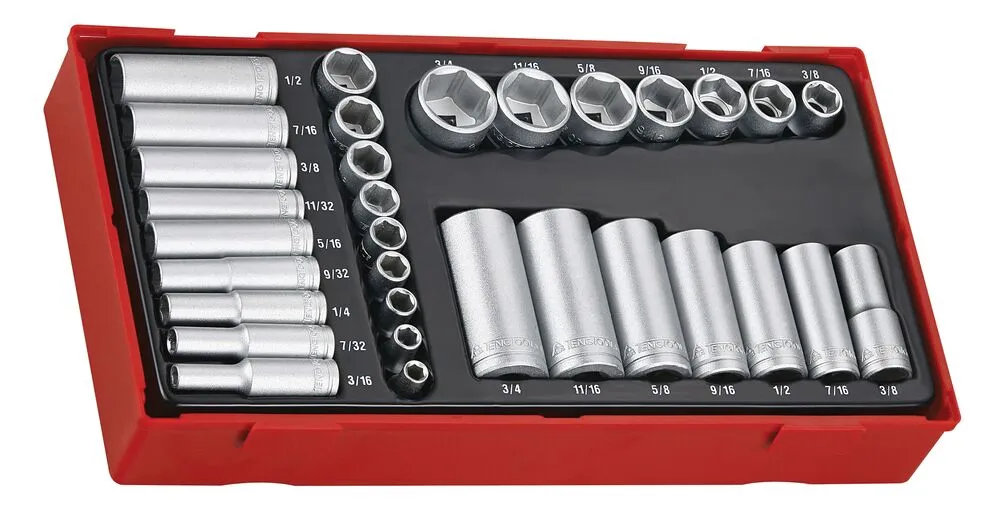 TengTools TT1 set bussole in pollici 32 pezzi 6pt