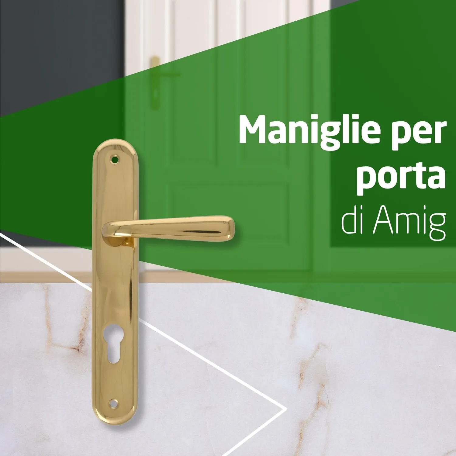 Amig 252 maniglie ottone lucido 250 mm