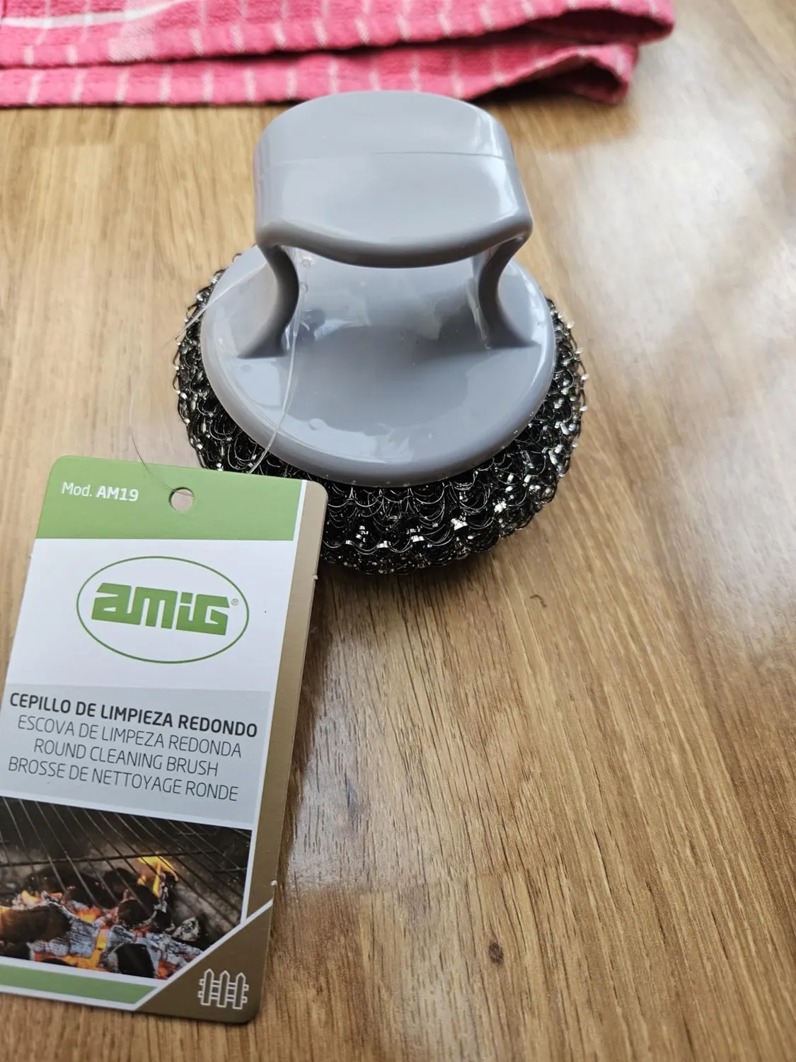 Amig AM19 Spazzola Barbecue Rotonda 8x7 cm Acciaio