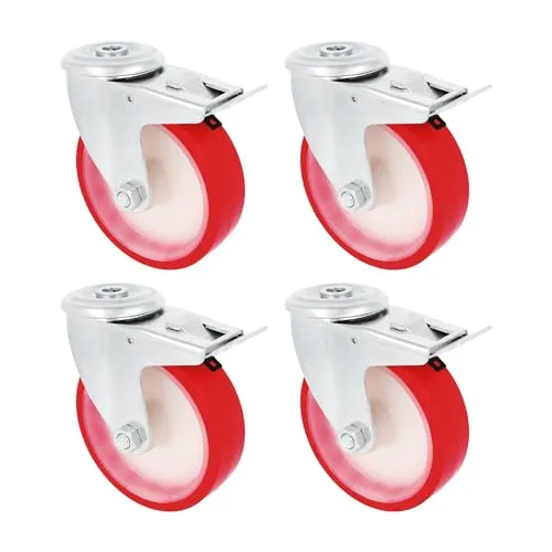 Amig Set 4 Ruote Ø 80 mm con Freno Foro 100 kg