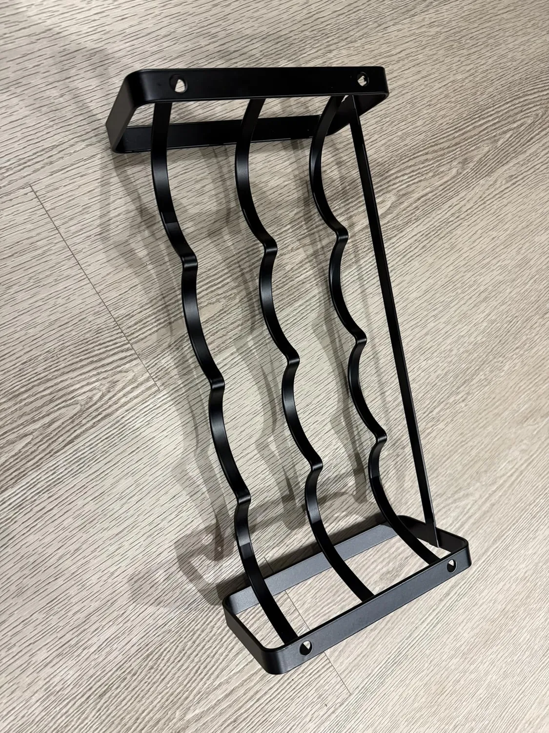 Amig Portabottiglie Acciaio Nero 4 Bottiglie 41x20,5 cm