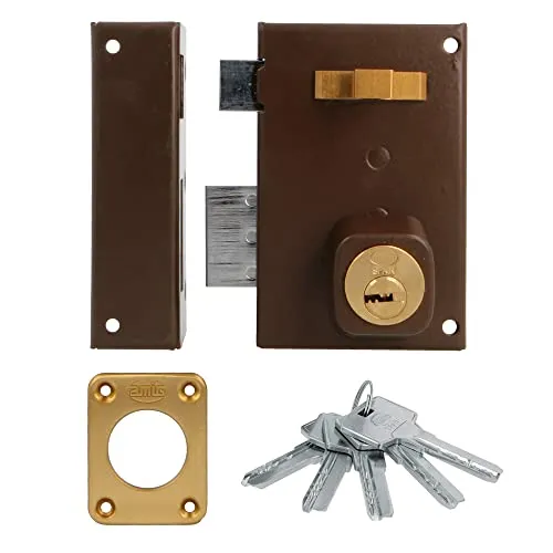 Amig 75 Serratura Sovrapposizione Sinistra Marrone 72x112 mm