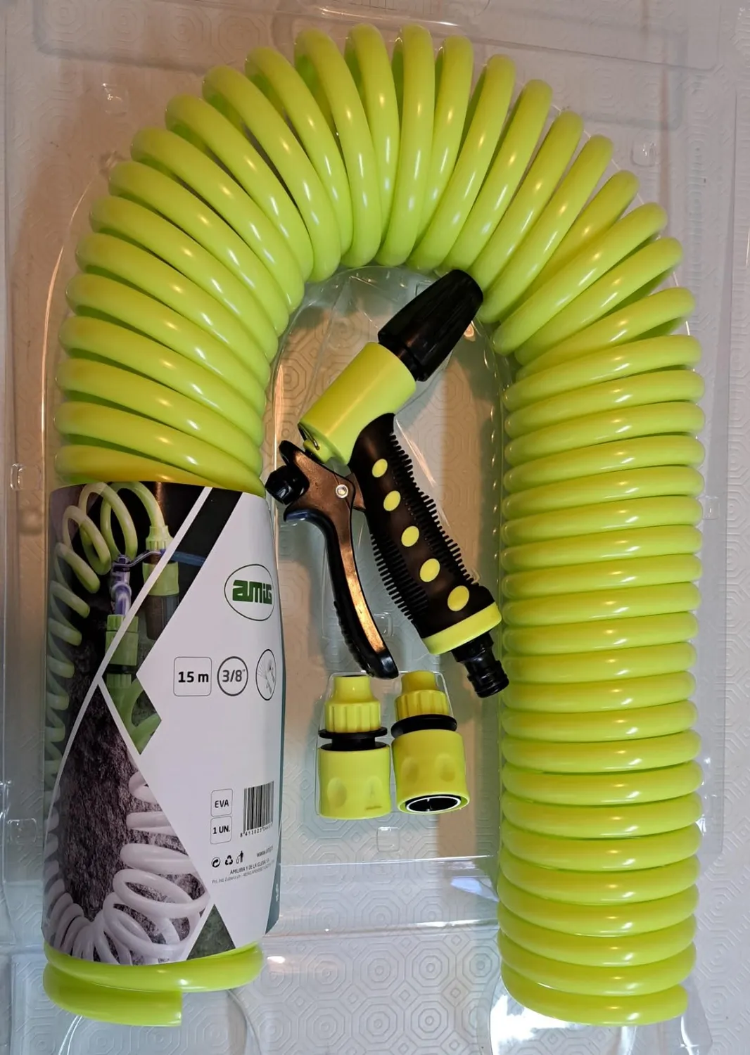 Amig tubo spirale 15 m con pistola verde kit