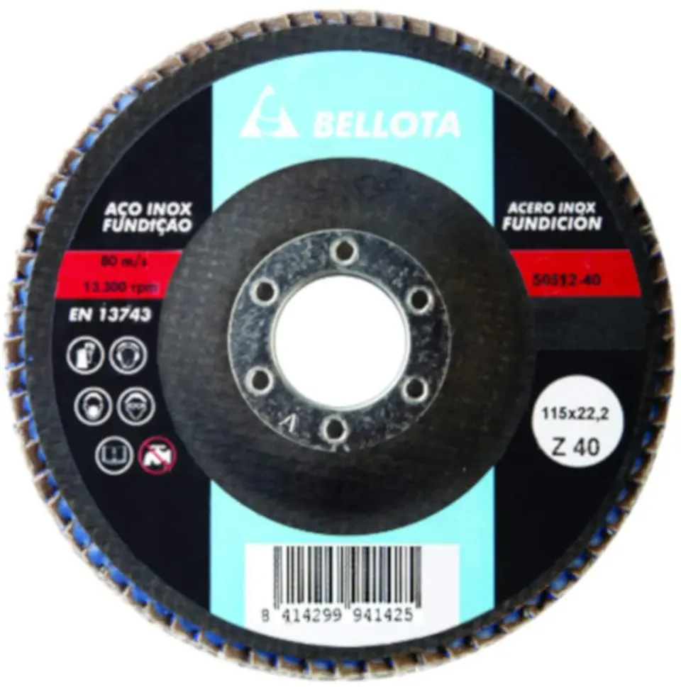 Bellota Inox-Metal Ø115 disco lamellare AZ metallo