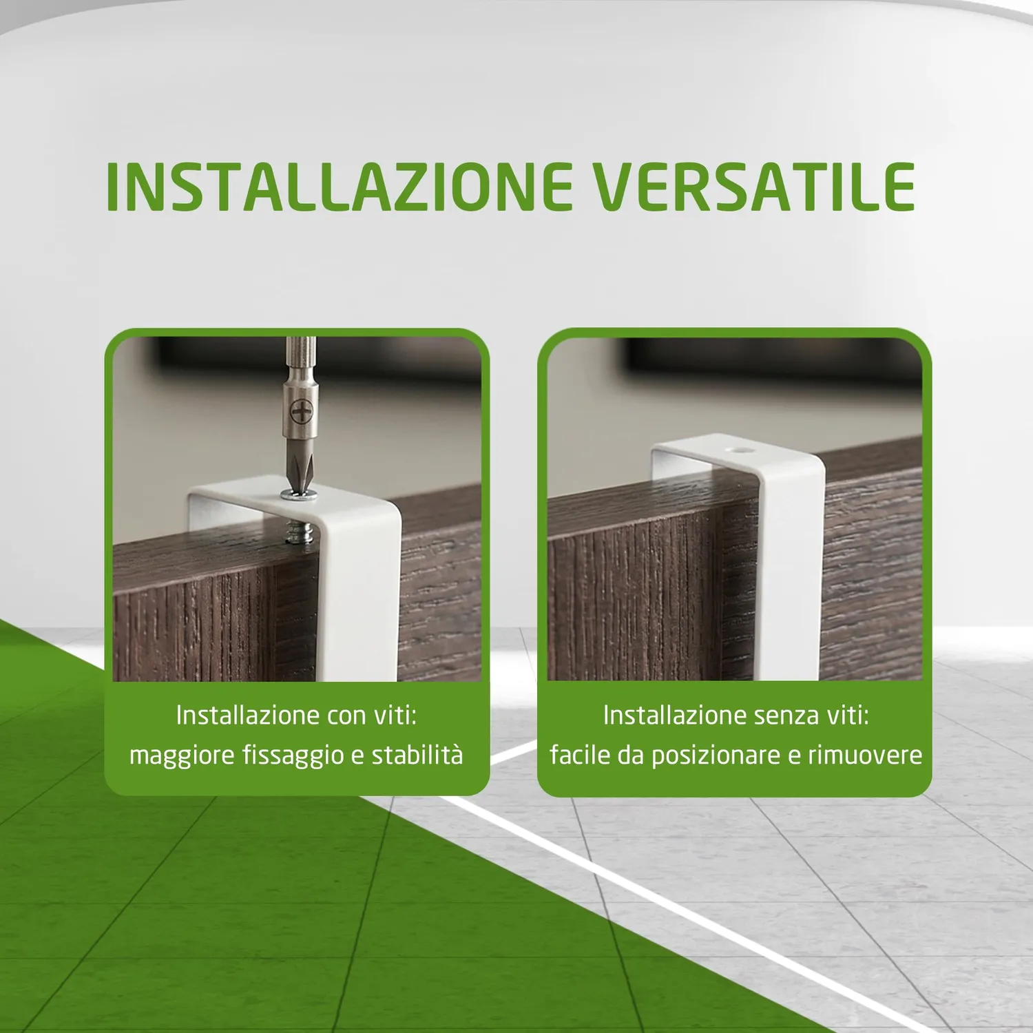 Amig CP40 appendino per porta bianco in acciaio