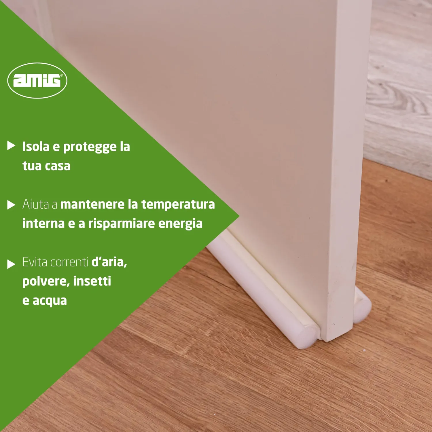 Amig paraspifferi doppio rullo bianco porte 35 mm