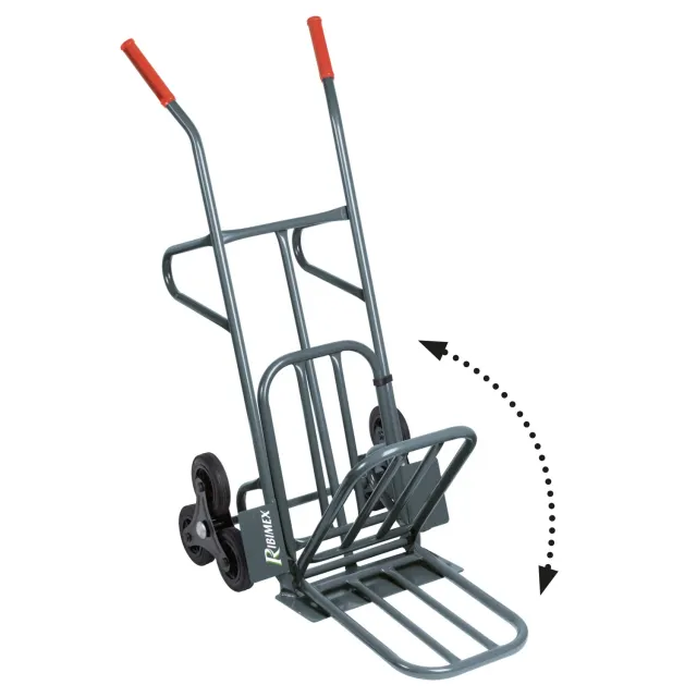 Ribimex Carrello 6 ruote 250 kg pedana pieghevole