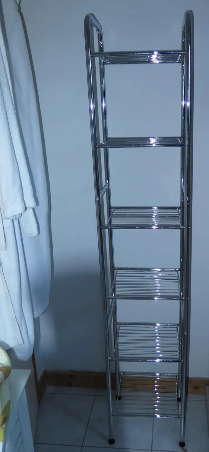 Amig Brisa Scaffale Bagno Acciaio 6 Ripiani Argento