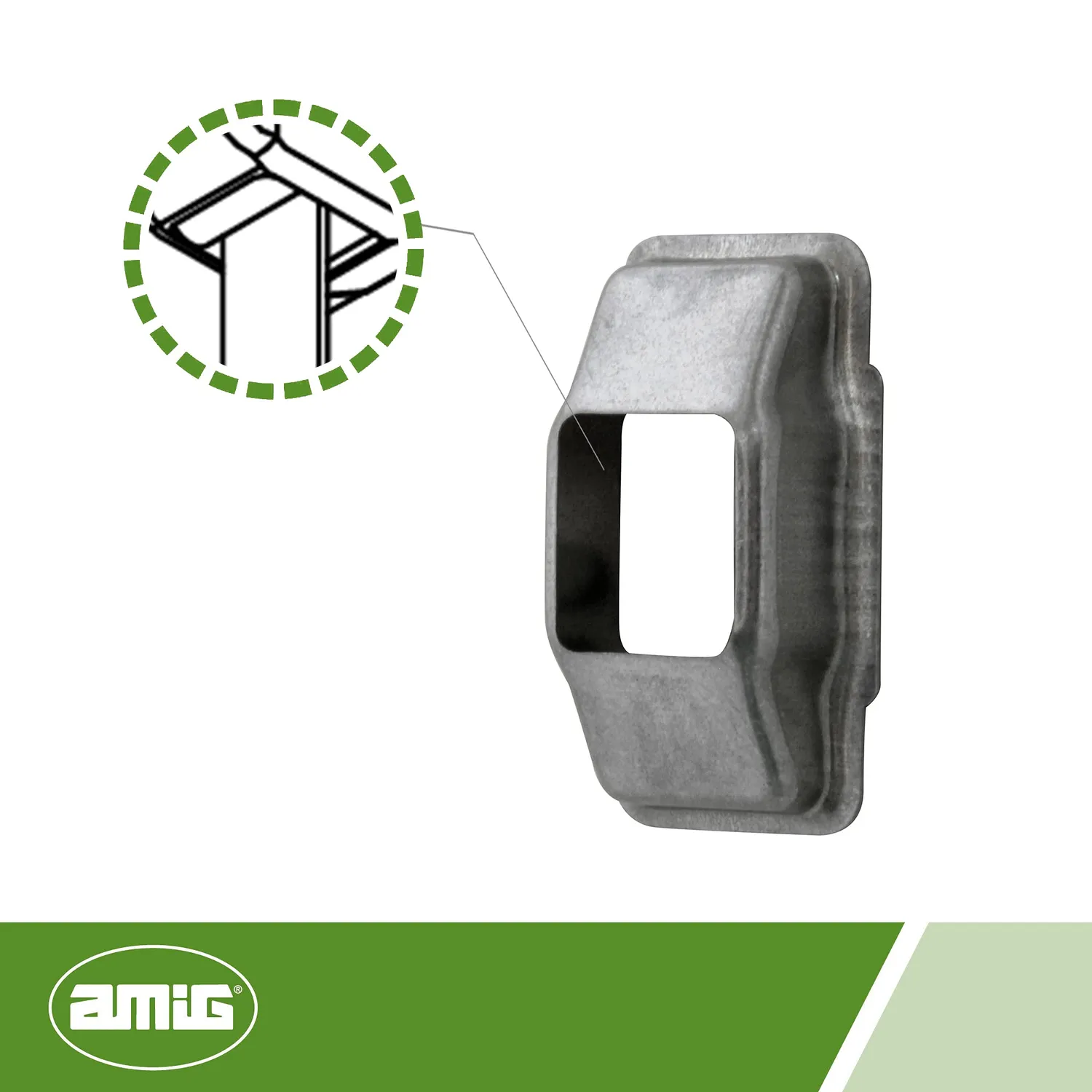 Amig passacintino alluminio 22 mm naturale