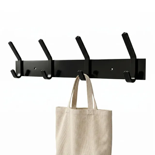 Amig CM38 appendiabiti muro 405 mm acciaio nero