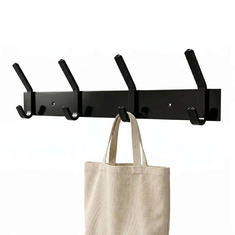 Amig CM38 appendiabiti muro 405 mm acciaio nero