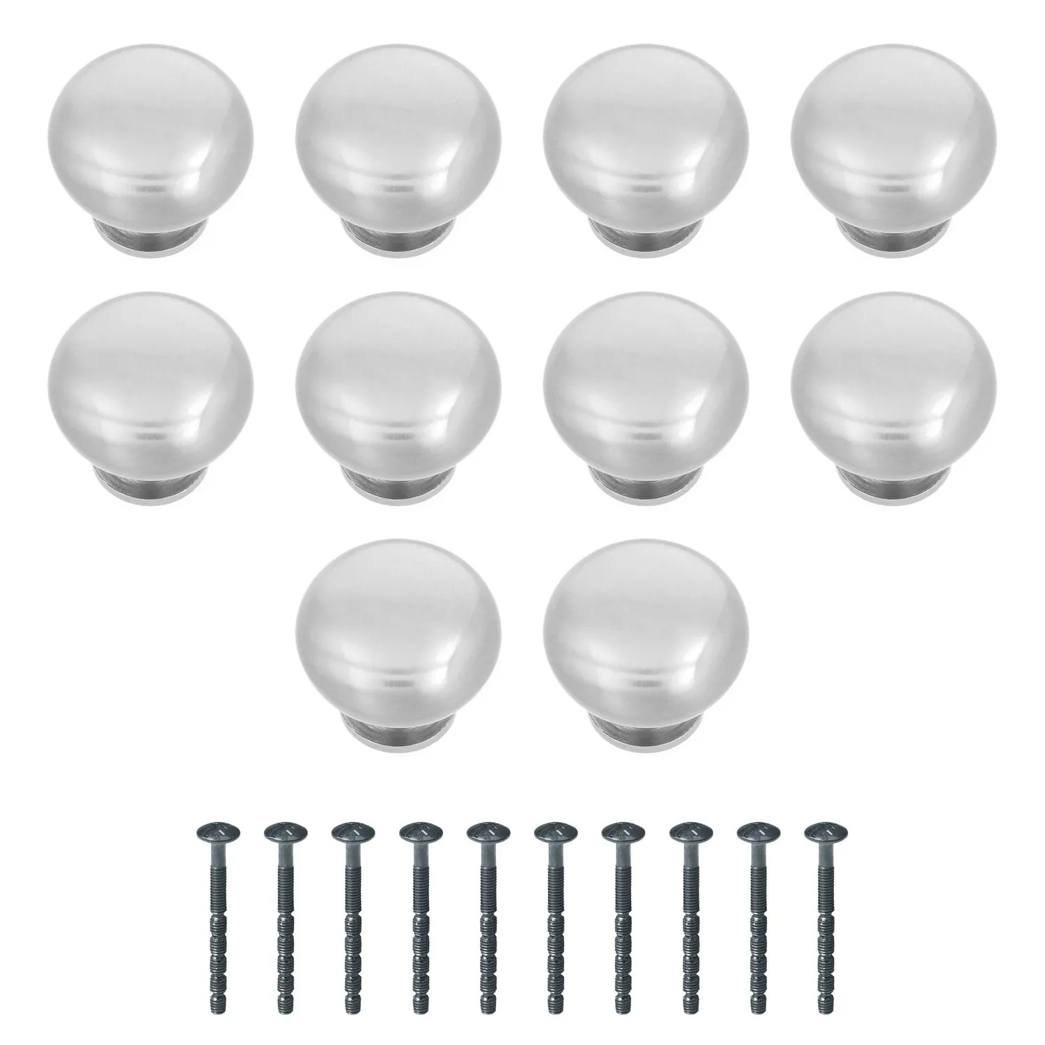 Amig Mod. 807 pomelli mobili D32 mm cuoio 10 pezzi acciaio