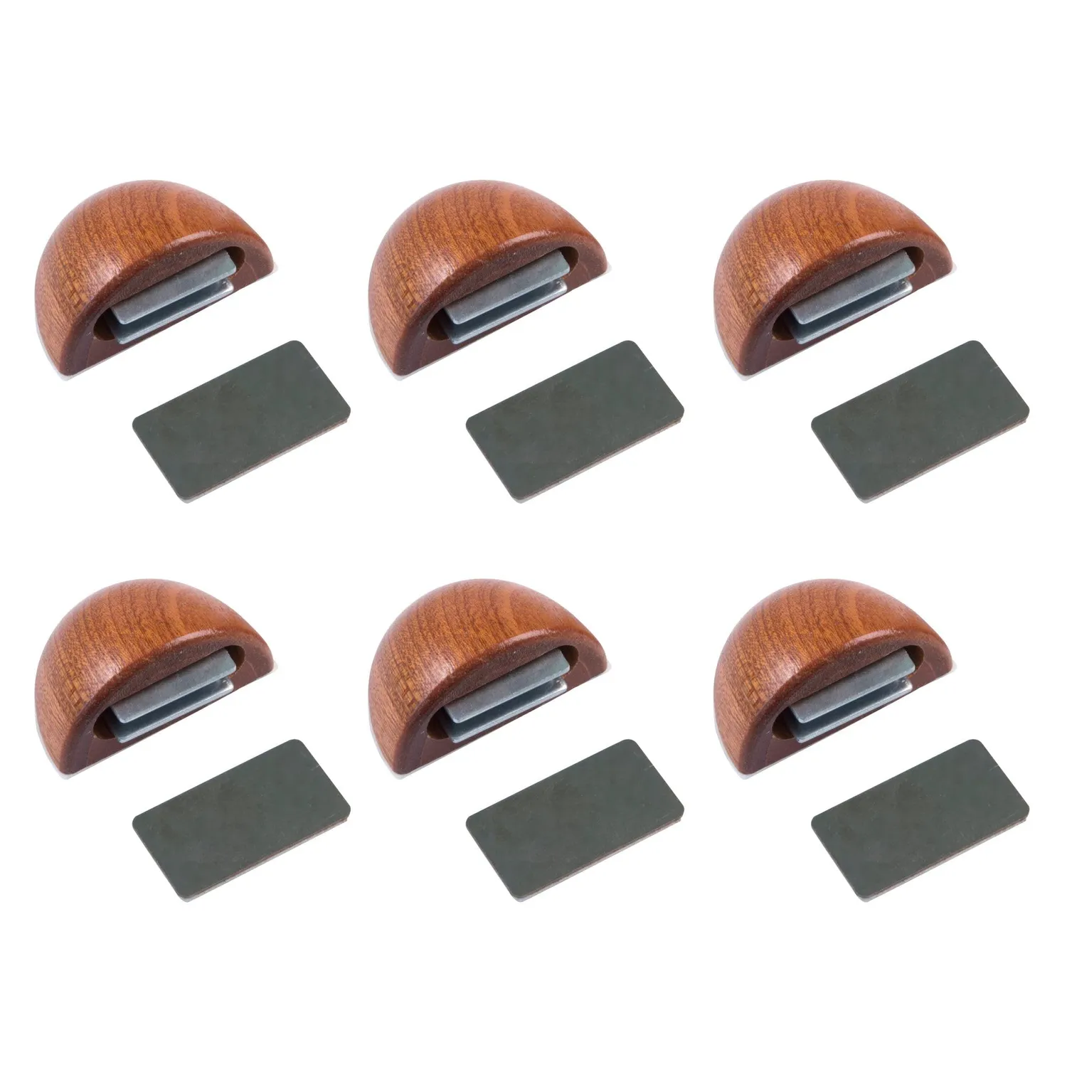 Amig fermaporte magnetici adesivi 48x25 mm faggio 6 pz