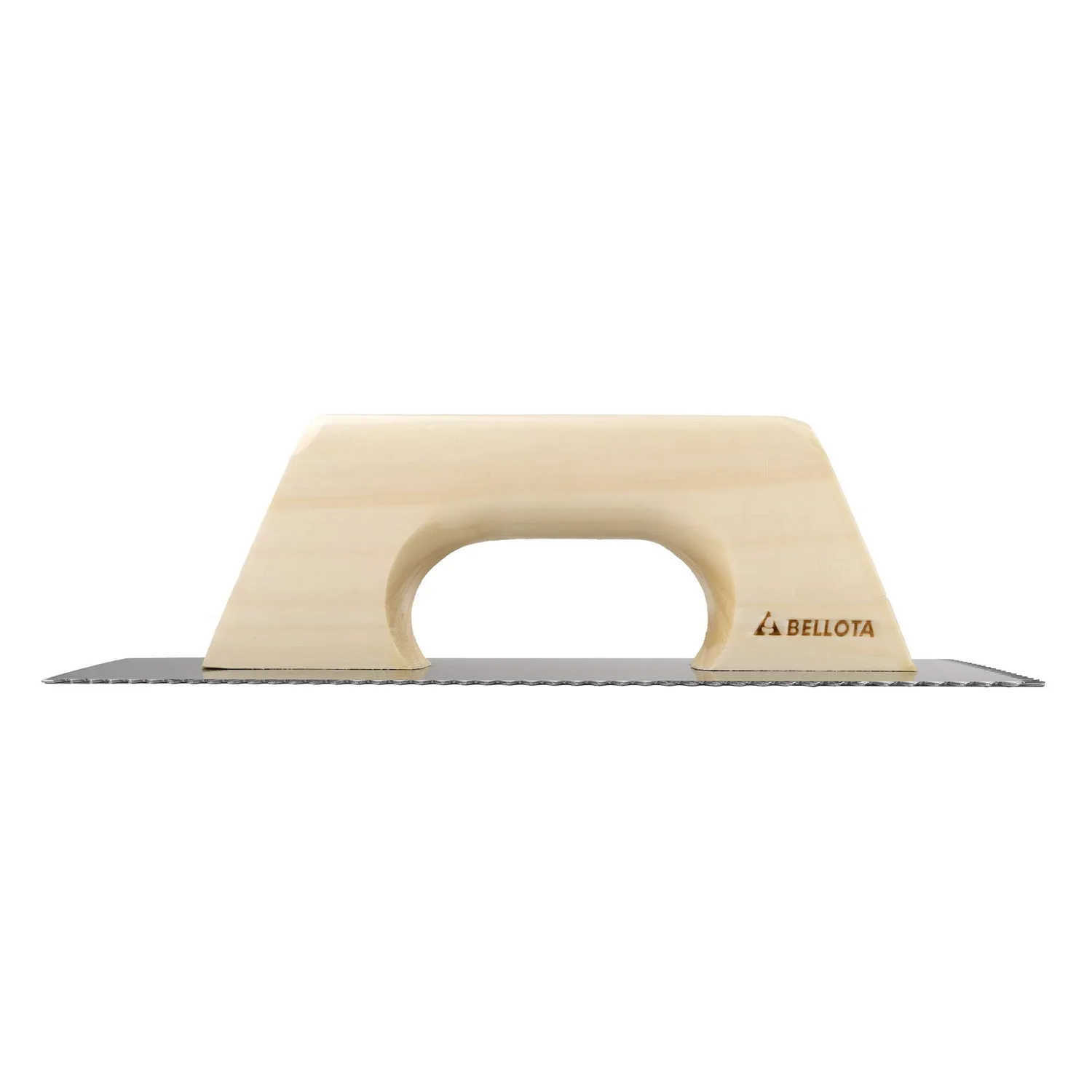 Bellota pialletto dentato triangolare acciaio manico pioppo
