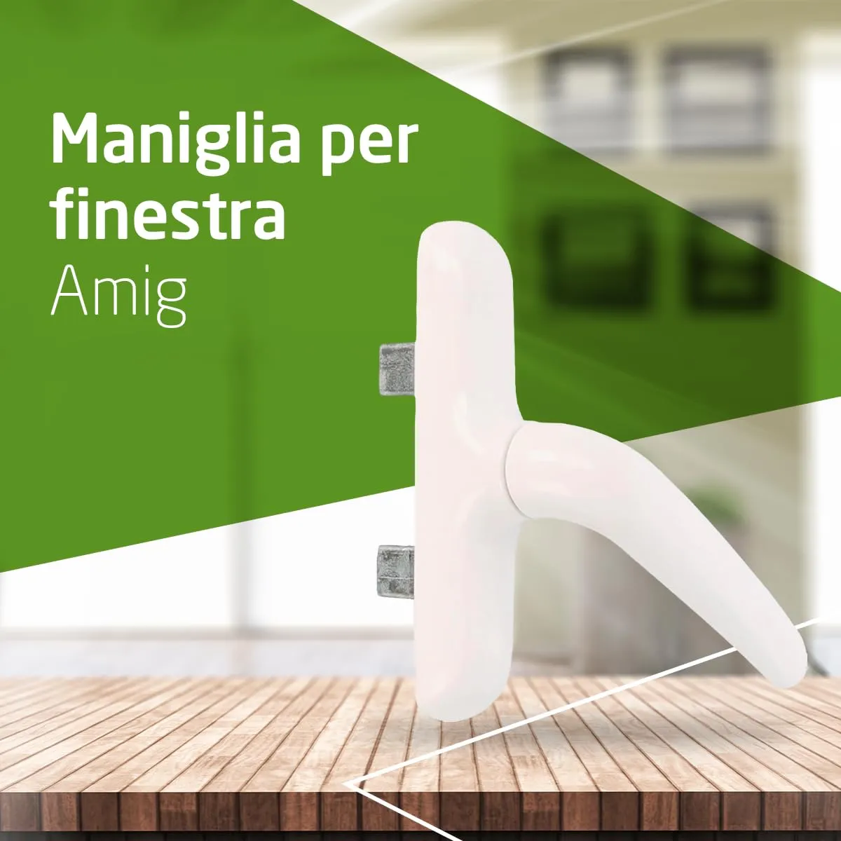 Amig maniglia finestra laterale bianca 172x27x59 mm