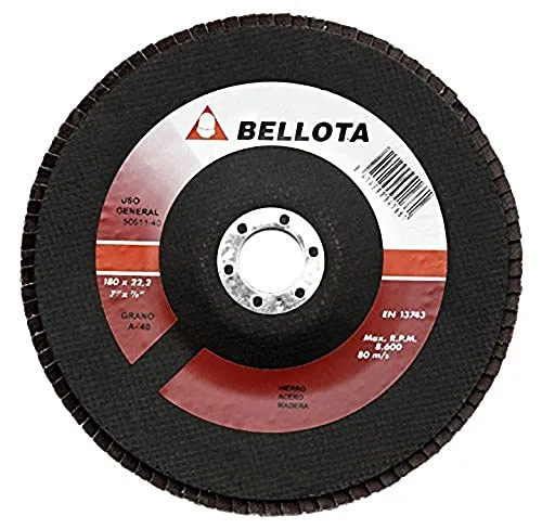 Bellota Metal Ø180 disco lamellare grana A acciaio